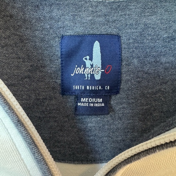 johnnie-O White Zip-Up Sweater - Picture 3 of 3